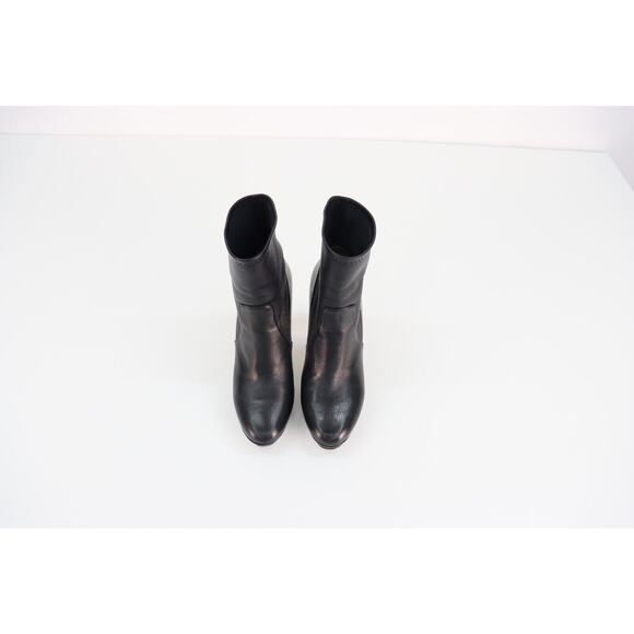 LK Bennett Platform Black Leather Sock Boots 4" Heel Size 6 or 6.5 - Picture 3 of 16